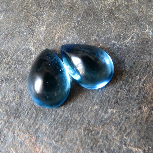 Extra modrý, čistý Topaz pár č.6 — foto 1