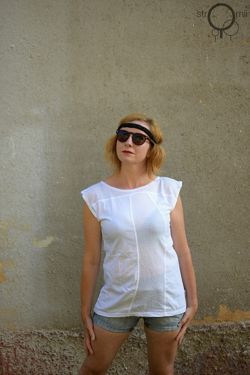 Bílé kombinované, vel. M — foto 1