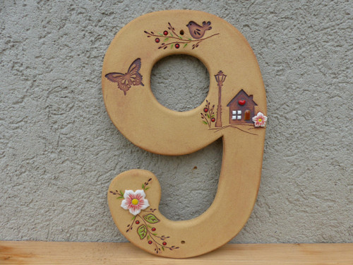Velké domovní číslice - ,,Home & garden" / číslo 9