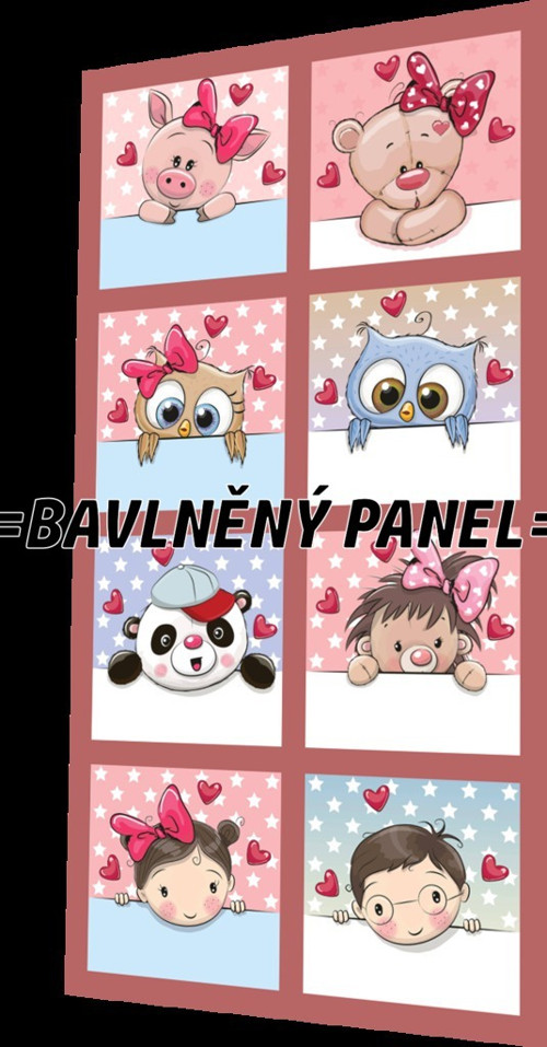 Bavlněný panel /i na pexeso/ 18 x 35 cm