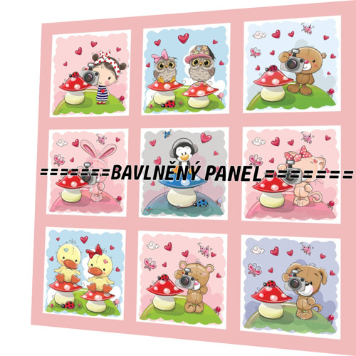 Bavlněný panel /i na pexeso/ 25 x 25 cm