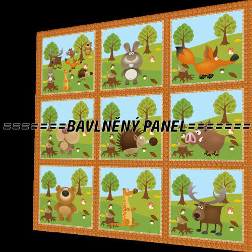 Bavlněný panel /i na pexeso/ 25 x 25 cm
