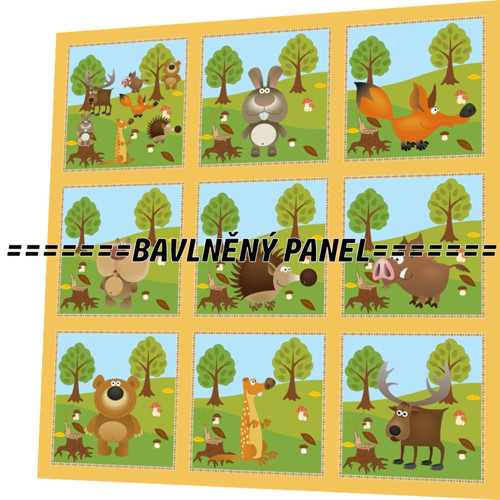 Bavlněný panel /i na pexeso/ 25 x 25 cm