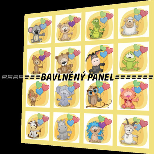 Bavlněný panel /i na pexeso/ 35 x 35 cm