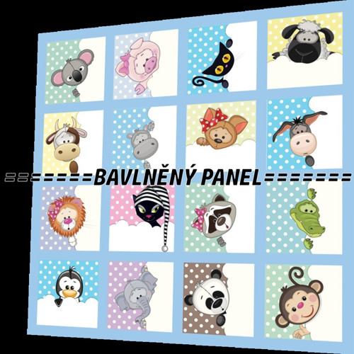 Bavlněný panel /i na pexeso/ 35 x 35 cm