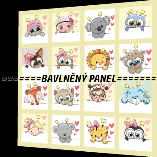 Bavlněný panel /i na pexeso/ 35 x 35 cm