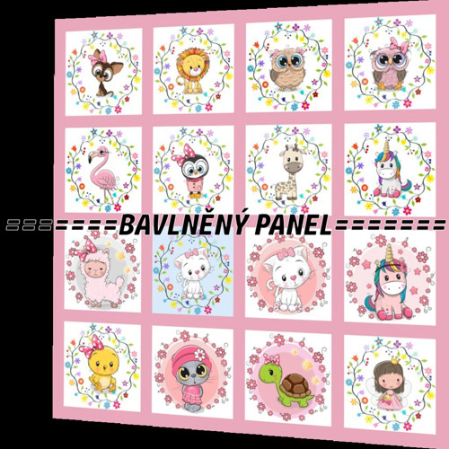 Bavlněný panel /i na pexeso/ 35 x 35 cm