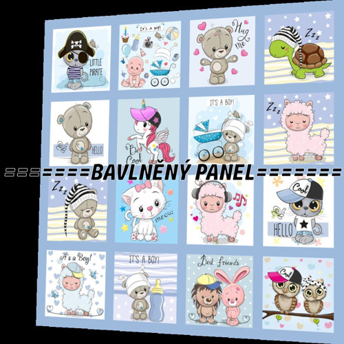 Bavlněný panel /i na pexeso/ 35 x 35 cm