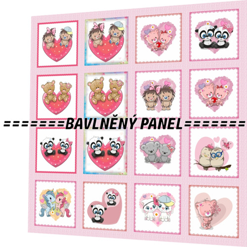 Bavlněný panel /i na pexeso/ 35 x 35 cm