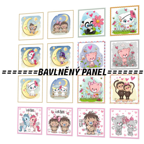 Bavlněný panel /i na pexeso/ 35 x 35 cm
