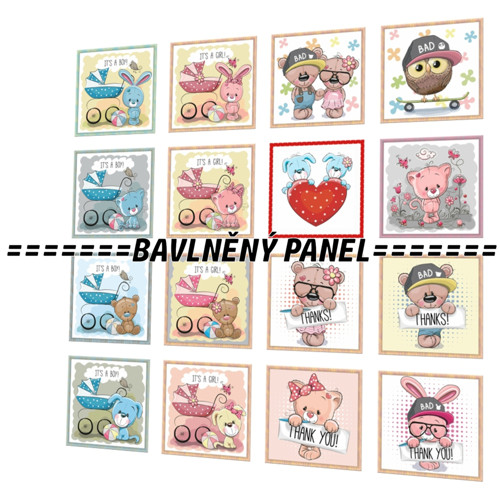 Bavlněný panel /i na pexeso/ 35 x 35 cm