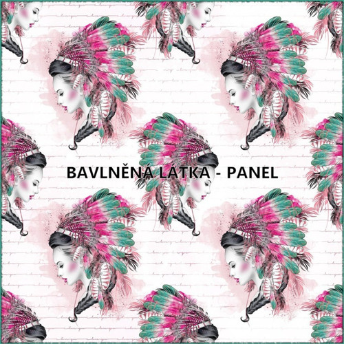 Bavlněná látka - panel 35 x 35 cm KOLEKCE BOHO — foto 1