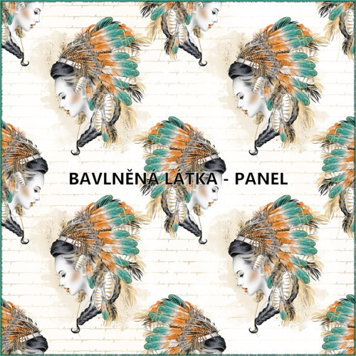 Bavlněná látka - panel 35 x 35 cm KOLEKCE BOHO — foto 1
