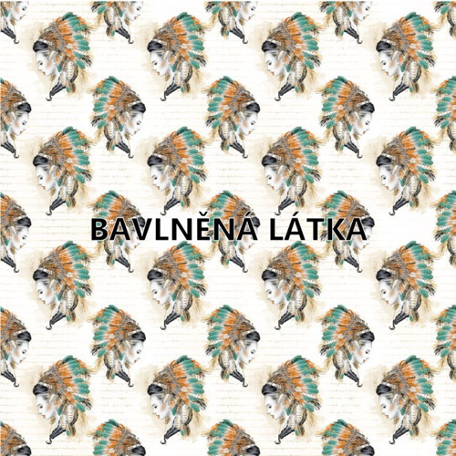 Bavlněná látka - panel 35 x 35 cm KOLEKCE BOHO — foto 1