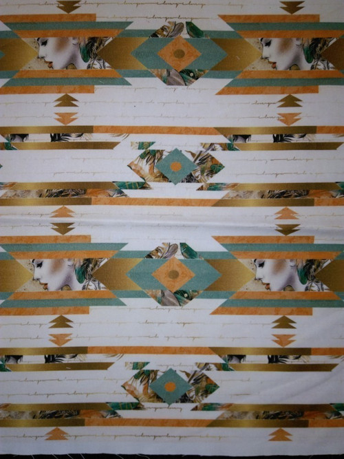 Bavlněná látka - panel 35 x 35 cm KOLEKCE BOHO