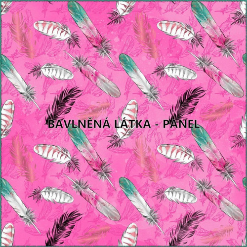 Bavlněná látka - panel 35 x 35 cm KOLEKCE BOHO