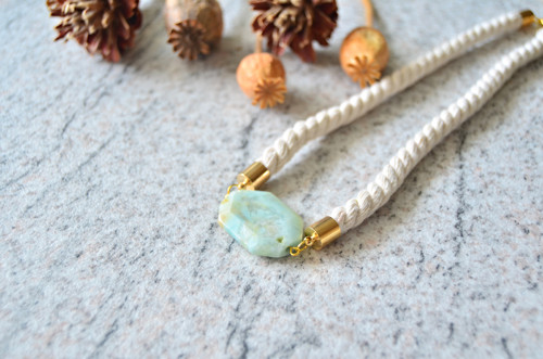 Náhrdelník GOLD ROPE AMAZONITE — foto 1