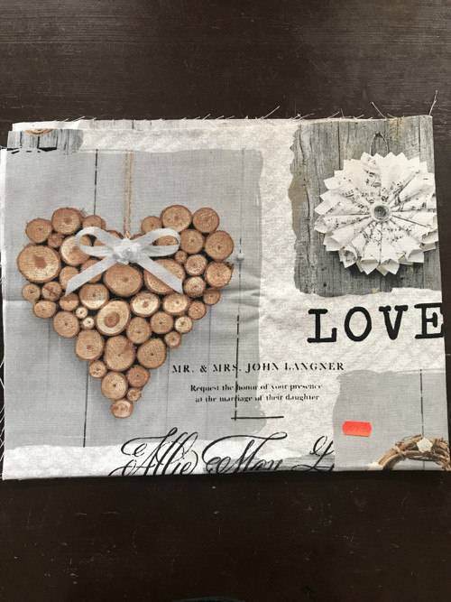 Zbytek látky-LOVE — foto 1