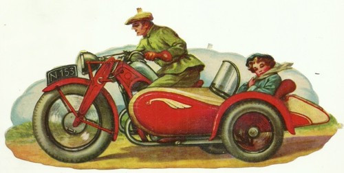 Perníkovka Motorka se sajdkárou, plastická — foto 1