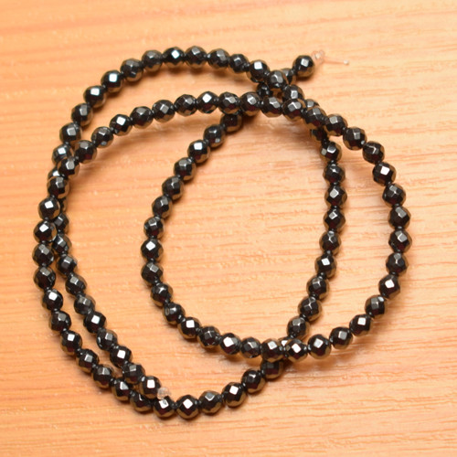 Hematit broušený - 4 mm - 10 kusů