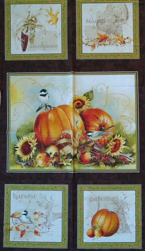 Barevný podzimní panel s dýněmi, 60*110 cm — foto 1