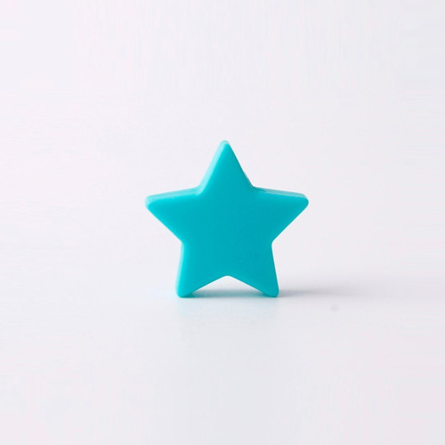 Silikonové hvězdičky 25mm (1ks) - turquoise