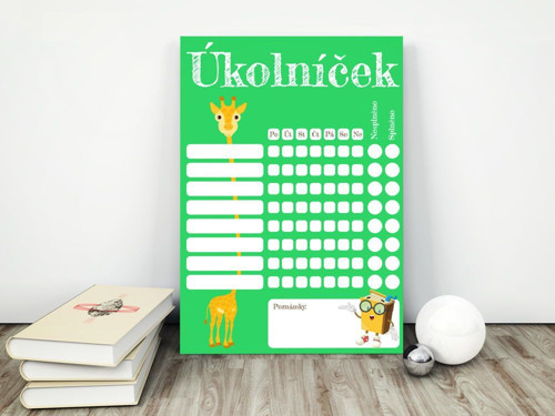 Úkolníček + 8ks magnetů - ZELENÝ — foto 1