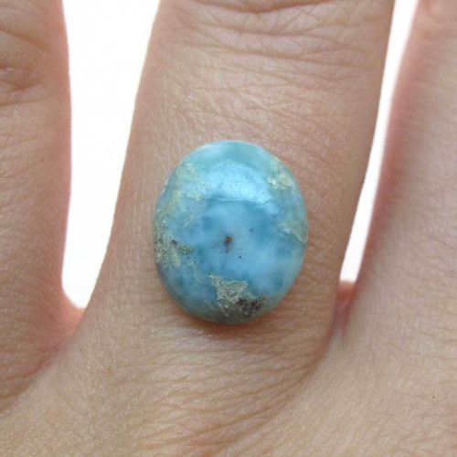 Kabošon larimar ovál 12,1mm — foto 1