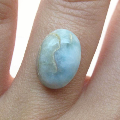 Kabošon larimar ovál 14,1mm — foto 1