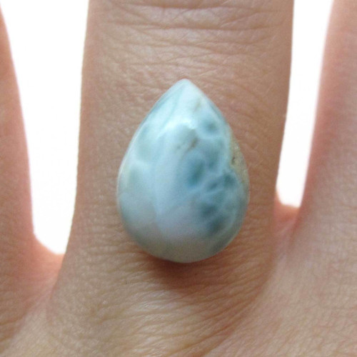 Kabošon larimar kapka 14,0mm — foto 1