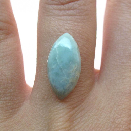 Kabošon larimar slza 18,1mm REZERVACE — foto 1
