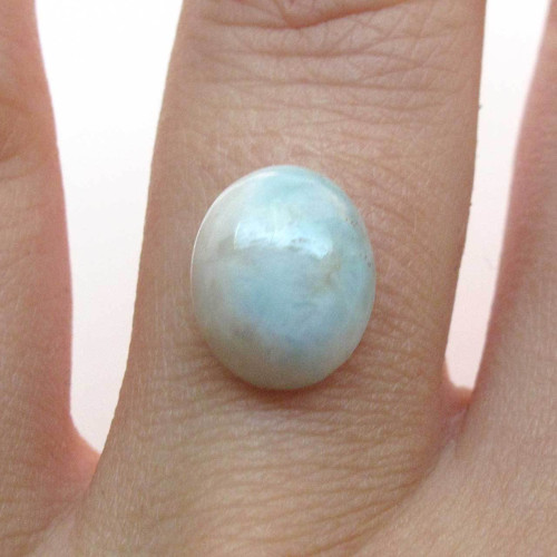 Kabošon larimar ovál 11,2mm — foto 1