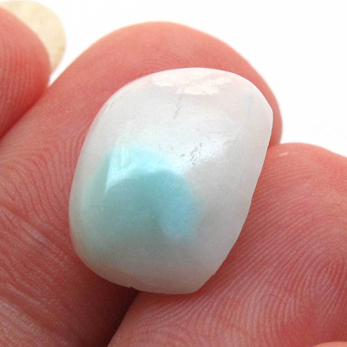 Kabošon larimar nepravidelný 15,2mm — foto 1