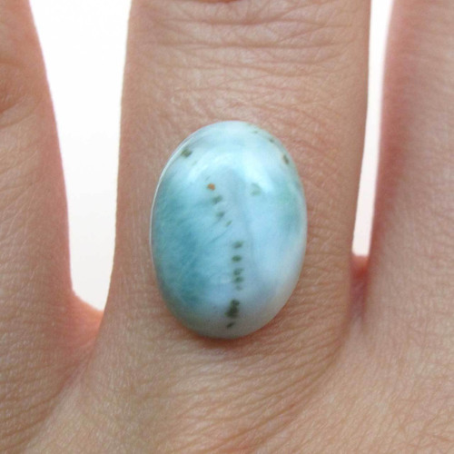 Kabošon larimar ovál 14,1mm — foto 1