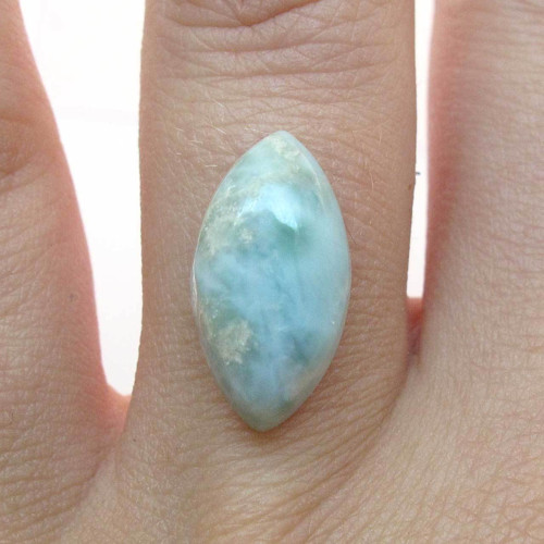 Kabošon larimar slza 17,4mm — foto 1
