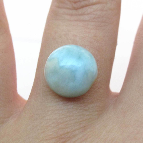 Kabošon larimar kruh 11,3mm — foto 1