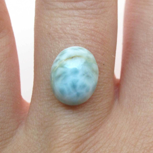 Kabošon larimar ovál 11,4mm — foto 1