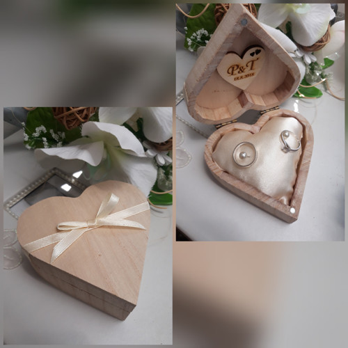 Srdíčko na prstýnky + 10 ks srdíček s monogramy