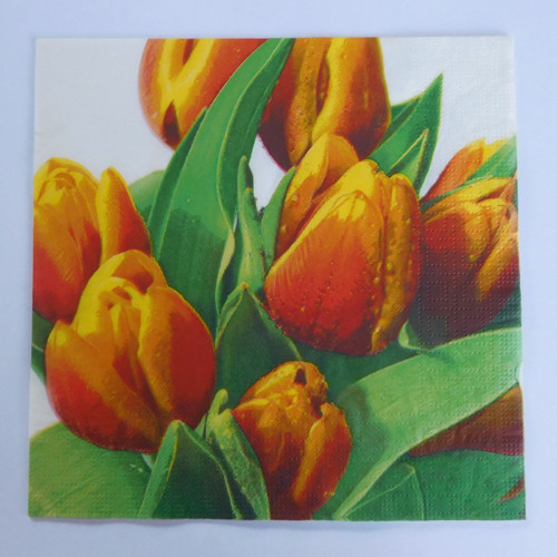 Ubrousek s tulipány