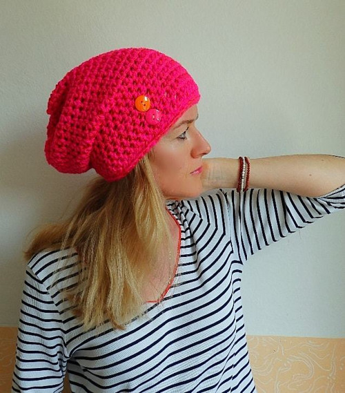 Háčkovaná hučka Pink — foto 1