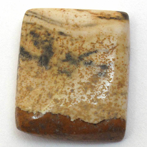 Kabošon obrázkový jaspis obdelník 20mm