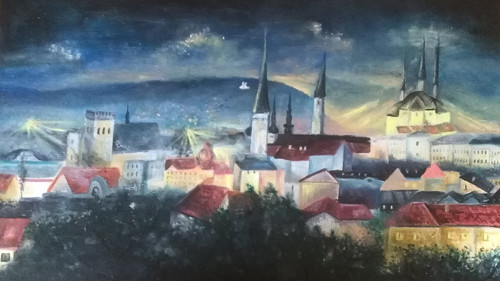 Večerní panorama-Olomouc - velký formát — foto 1