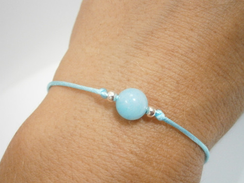 "Amazonit aqua" - decentní náramek s minerálem — foto 1