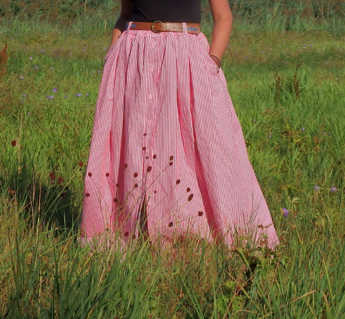 Propínací maxisukně, proužek — foto 1