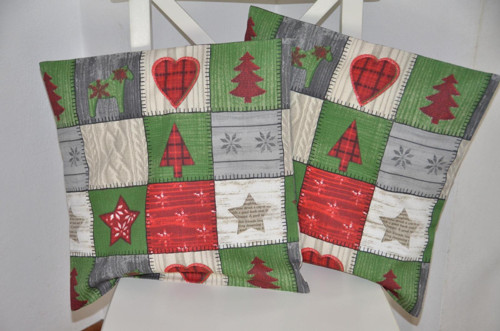 2x vánoční patchwork (40x40 cm) — foto 1