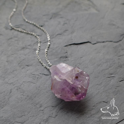 Ametystový náhrdelník - rough crystal — foto 1
