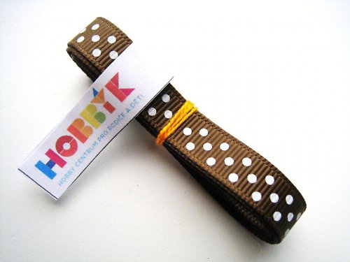 Grogrénová stuha POLKA DOT — foto 1