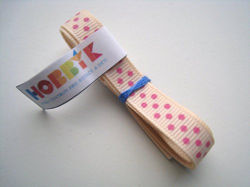 Grogrénová stuha POLKA DOT — foto 1