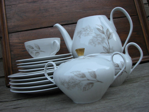 Listy podzimní...porcelánová souprava