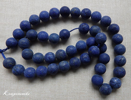 Lapis lazuli matt 8mm 4kusy — foto 1